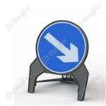  Q-Sign Road Sign - Reflective Traffic Safety Keep Left/Right Q-Sign Road Sign